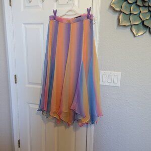 RARE!! OOAK ULTIMATE FAIRYCORE | Rainbow TWIRL Dancing Skirt | M | EVC | VINTAGE